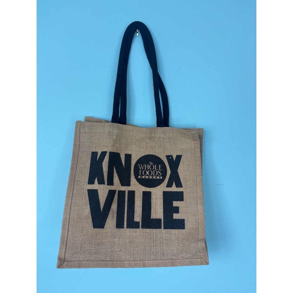 Whole Foods Knoxville Jute Reusable Shopping‎ Tote Bag 13" x 13"